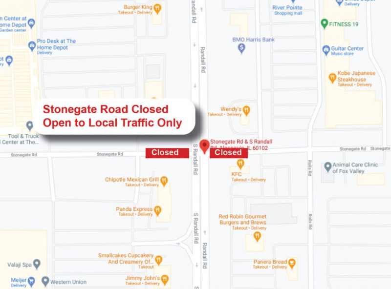 Stonegate Road Closure Randall Road Corridor Improvements